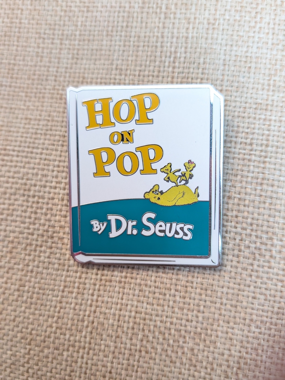 Dr. Seuss Book pin Hop On Pop Monogram BoxLunch